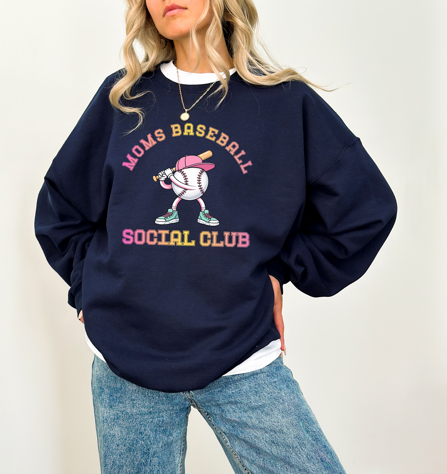 Ready to Press DTF Transfer - Moms Baseball Social Club
