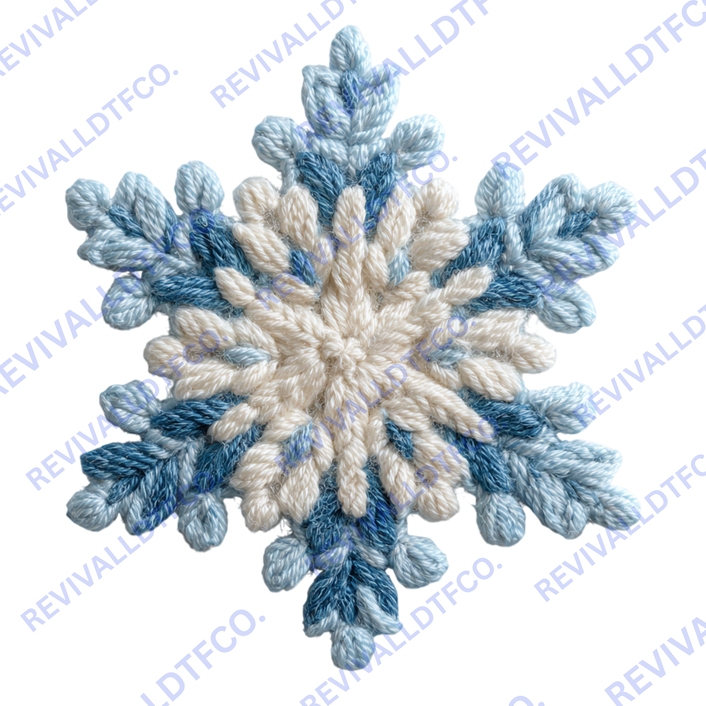 Crochet Snowflake - Ready To Press DTF Transfer