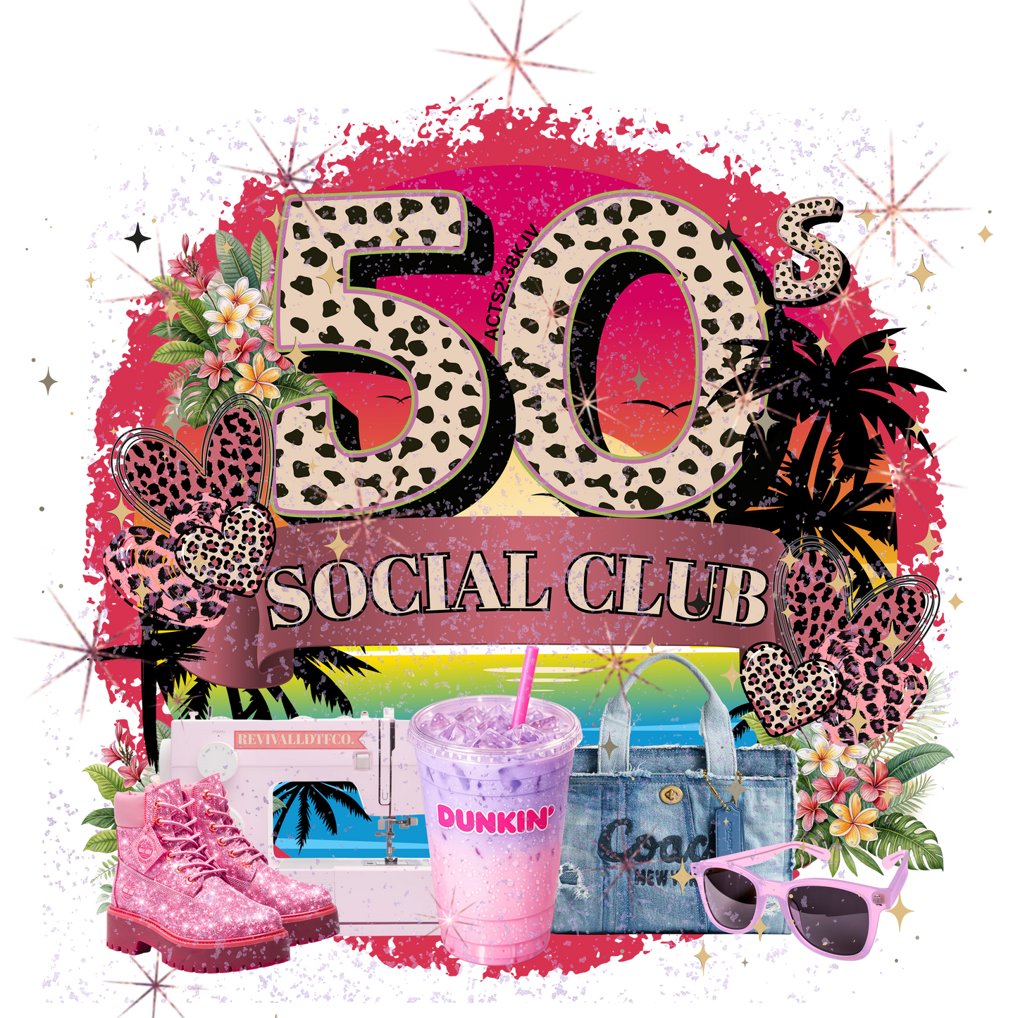 50's Social Club T-Shirt OR Ready To Press DTF Transfer