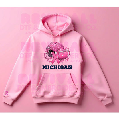 Breast Cancer Awareness & Football Hoodie