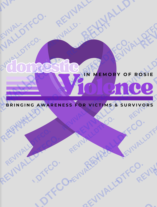 Custom Name DTF Transfer - Domestic Violence Survivor