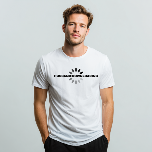 Husband Dowloading - Ready To Press DTF Transfer