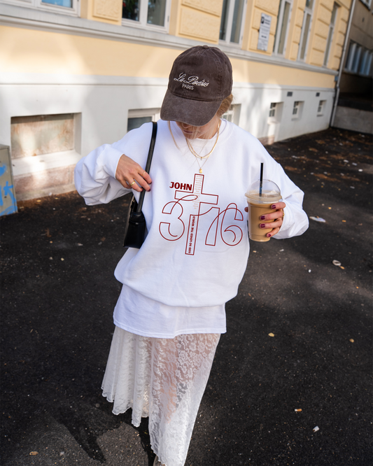 John 3:16 in Red - Ready To Press DTF Transfer