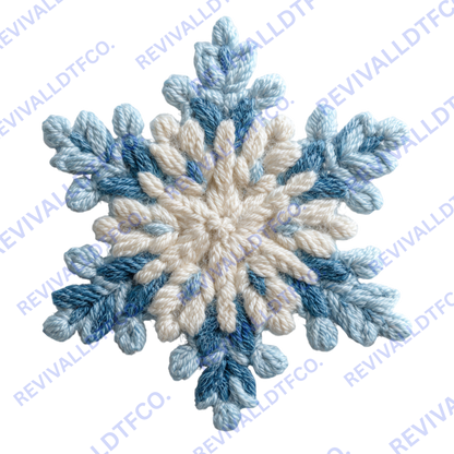 Crochet Snowflake - Ready To Press DTF Transfer