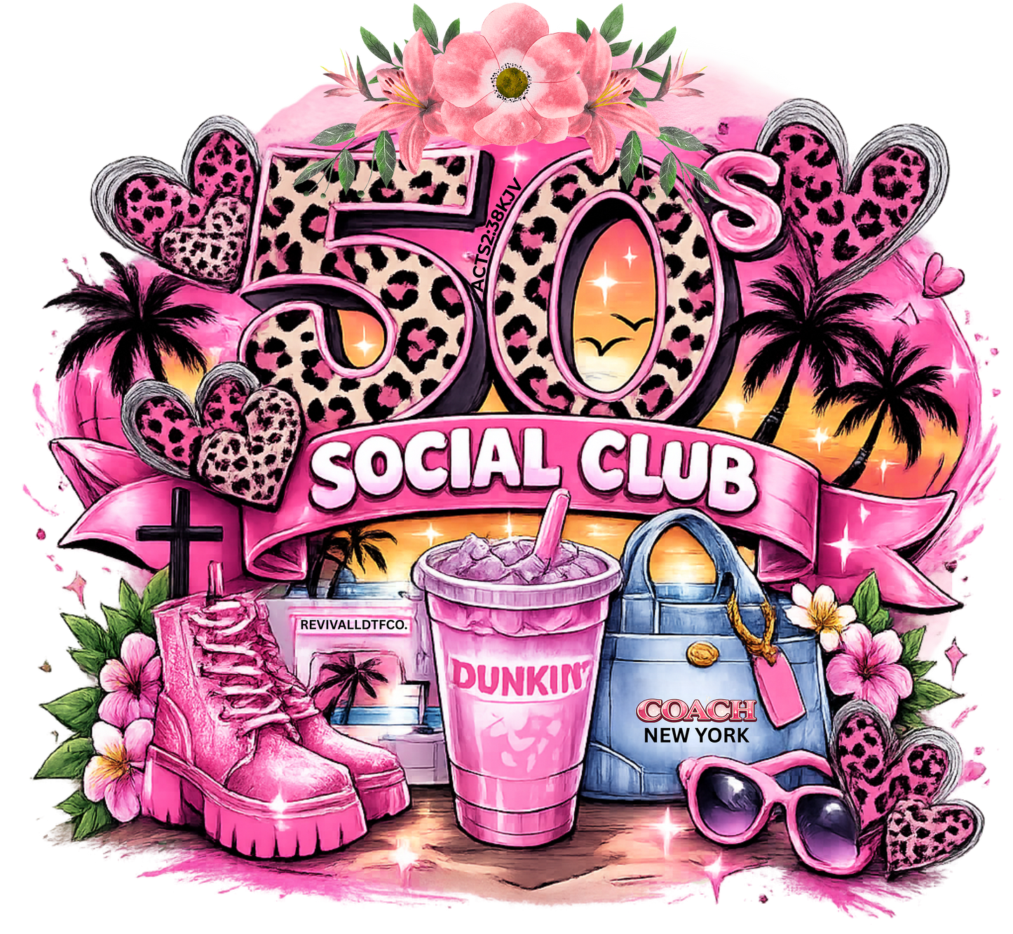 50's Social Club T-Shirt OR Ready To Press DTF Transfer